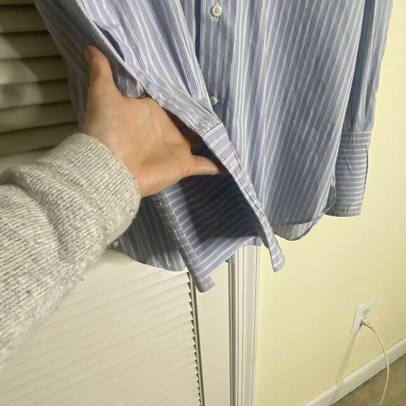 Ermenegildo Zegna Men Long Sleeve Button Front Dress Shirt SZ  43/17 Comfort Fit - Picture 6 of 10